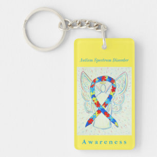Autism Spectrum Disorder Awareness Ribbon Sleutelh Sleutelhanger