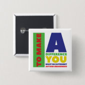 Autism Square Button (Voorkant /achterkant)