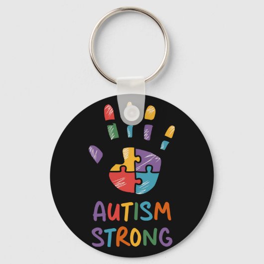 Autism Strong Sleutelhanger (Voorkant)