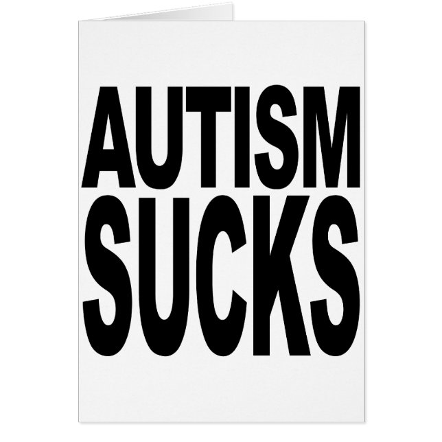 Autism Sucks (Voorkant)