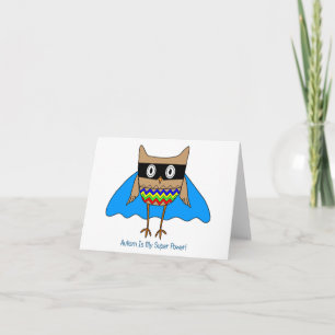 Autism Super Hero Owl, Autism Awareness Colors Kaart
