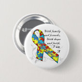 Autism Survivor Ronde Button 5,7 Cm (Voorkant /achterkant)