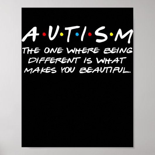 Autism The One Where Being Different Puzzle Poster (Voorkant)