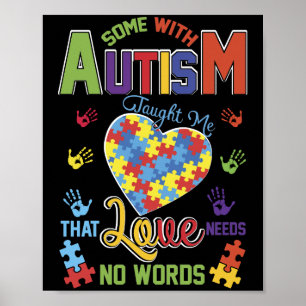 Autism vertelde me dat liefde geen woorden nodig h poster