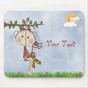 Autism^ voeg Jouw tekst-Mousepad toe Muismat
