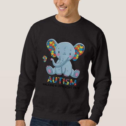 Autism Walking A Different Path Elephant Autism Aw Trui (Voorkant)
