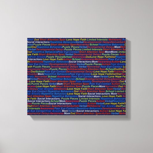 Autism Wrapped Canvas (gloss) Afdruk (Voorkant)