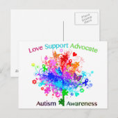 Autismboom in spectrum briefkaart (Voorkant / Achterkant)