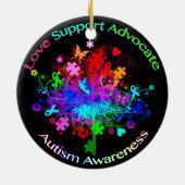 Autismboom in spectrum keramisch ornament (Achterkant)