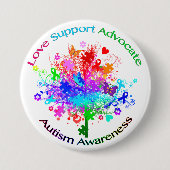Autismboom in spectrum ronde button 7,6 cm (Voorkant)