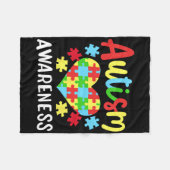 Autisme 1 fleece deken (Voorkant (Horizontaal))