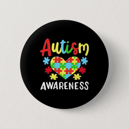 Autisme 1 ronde button 5,7 cm (Voorkant)