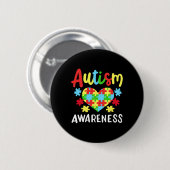 Autisme 1 ronde button 5,7 cm (Voorkant /achterkant)