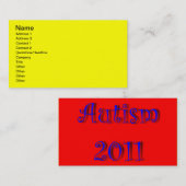 Autisme 2011 cartes de visite (Devant / Derrière)
