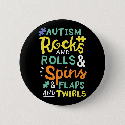 Autisme 3 ronde button 5,7 cm (Voorkant)