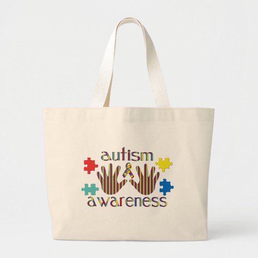 Autisme Aawareness Grote Tote Bag (Voorkant)