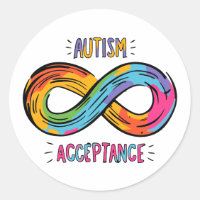 Autisme Acceptatie kleurig regenbooginksymbool