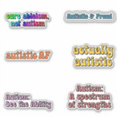 Autisme Acceptatie Neurodiversity Awareness Pack Sticker (Voorkant)