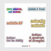 Autisme Acceptatie Neurodiversity Awareness Pack Sticker (Vel)