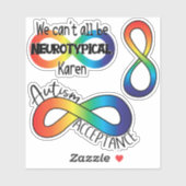 Autisme-acceptatie | Neurodiversity Sticker Pack (Vel)