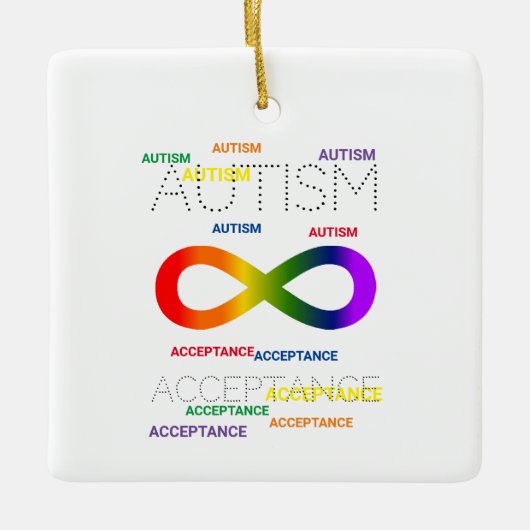 Autisme Acceptatie oneindige stippen Ornament (Voorkant)