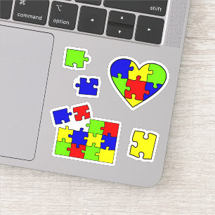 Autisme Acceptatie Puzzel Autisme bewustzijnsdag  Sticker