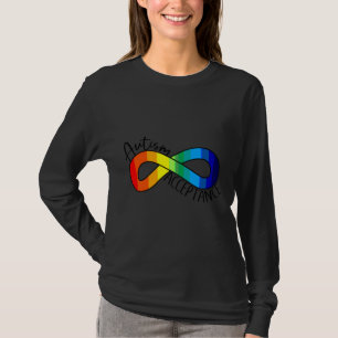 Autisme Acceptatie Rainbow Infinity Symbool T-shirt