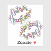 Autisme Acceptatie Rainbow Neurodiversity Awarenes Sticker (Vel)