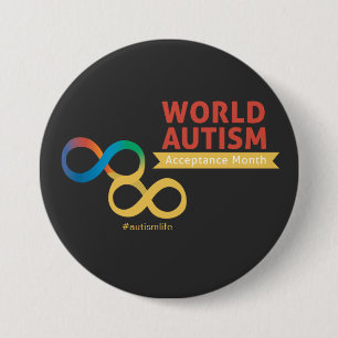 Autisme, Acceptatie van Neurodiversiteit Ronde Button 7,6 Cm