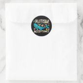 Autisme Acceptatie Walvis Ronde Sticker (Tas)