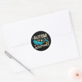 Autisme Acceptatie Walvis Ronde Sticker (Envelop)
