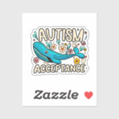 Autisme Acceptatie Walvis Sticker (Vel)