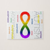 Autisme Acceptation infini points Puzzle (Horizontal)