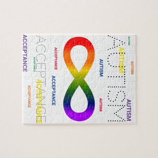Autisme Acceptation infini points Puzzle (Horizontal)