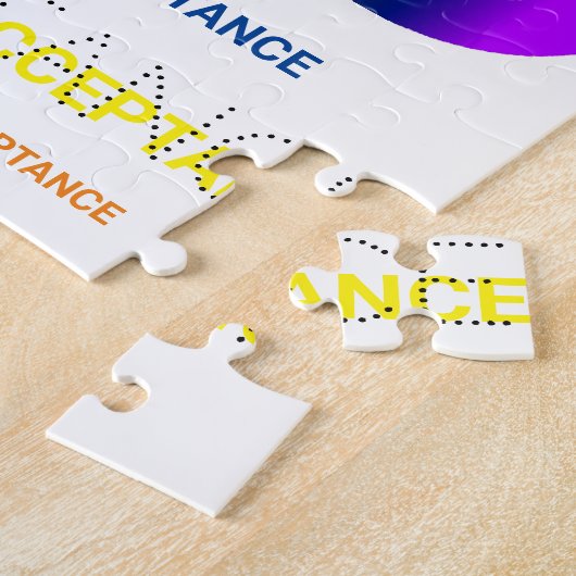 Autisme Acceptation infini points Puzzle (Côté)