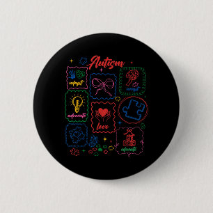Autisme Accepteer Pas Aan Pleit voor Liefde Onderw Ronde Button 5,7 Cm
