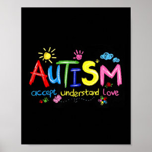 Autisme Accepteren Begrijpen Liefde Autisme Bewust Poster
