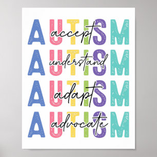 Autisme accepteren Lieve liefde begrijpen Poster