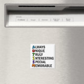 Autisme Acrostic Cute Rainbow Word Poem Magneet (Insitu (Vaatwasser))