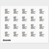 Autisme Acrostic Cute Rainbow Word Poem Ronde Sticker (Vel)