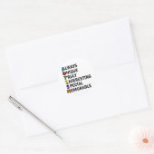 Autisme Acrostic Cute Rainbow Word Poem Ronde Sticker (Envelop)