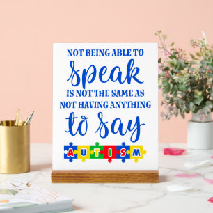 Autisme acryl teken acryl bord