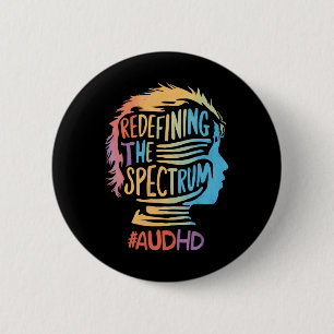 Autisme ADHD Autistisch Spectrum Neurodiversiteit Ronde Button 5,7 Cm