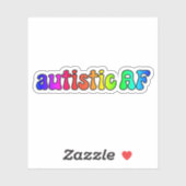 autisme AF Rainbow Typography Sticker (Vel)