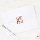 Autisme Alert 1 Ronde Sticker (Envelop)