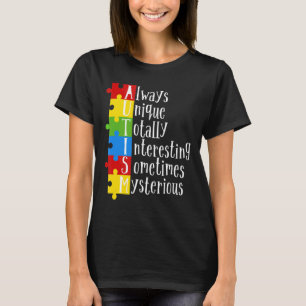 Autisme altijd uniek en altijd intelligent t-shirt