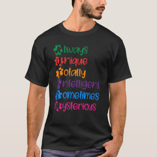 Autisme Altijd Uniek Intelligent April Autisme Bew T-shirt