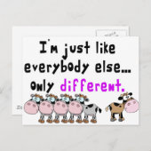 Autisme anders briefkaart (Voorkant / Achterkant)