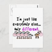 Autisme anders briefkaart (Voorkant / Achterkant)