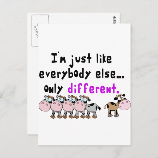 Autisme anders briefkaart (Voorkant / Achterkant)